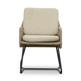 Livorno/Gianna Sahara Dust dining tuinset | 6 personen | polystone + touw | 240cm