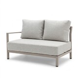 Merida hoek loungeset incl. loungestoel | aluminium + touw | beige | 5-delig - 275x232cm