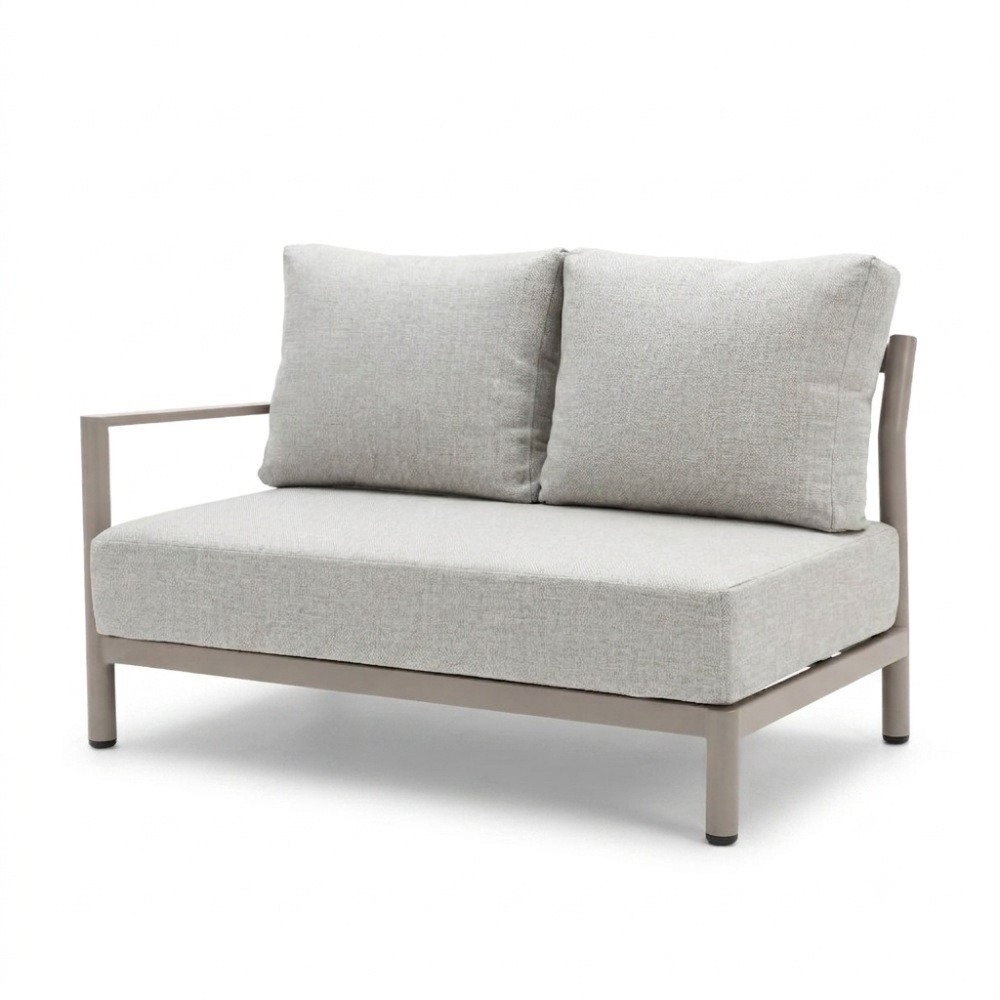 Merida hoek loungeset incl. loungestoel | aluminium + touw | beige | 5-delig - 275x232cm