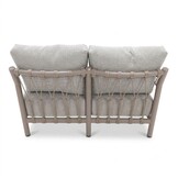 Merida hoek loungeset incl. loungestoel | aluminium + touw | beige | 5-delig - 275x232cm