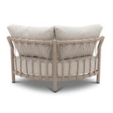 Merida hoek loungeset incl. loungestoel | aluminium + touw | beige | 5-delig - 275x232cm