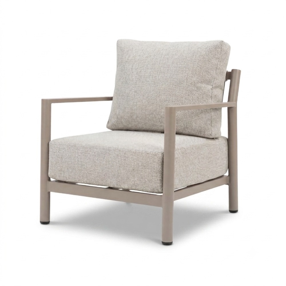 Merida hoek loungeset incl. loungestoel | aluminium + touw | beige | 5-delig - 275x232cm