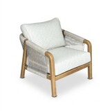 Bellagio stoel-bank loungeset incl koffietafel 60cm & 80cm | touw + aluminium | beige