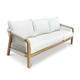 Bellagio stoel-bank loungeset incl koffietafel 60cm & 80cm | touw + aluminium | beige