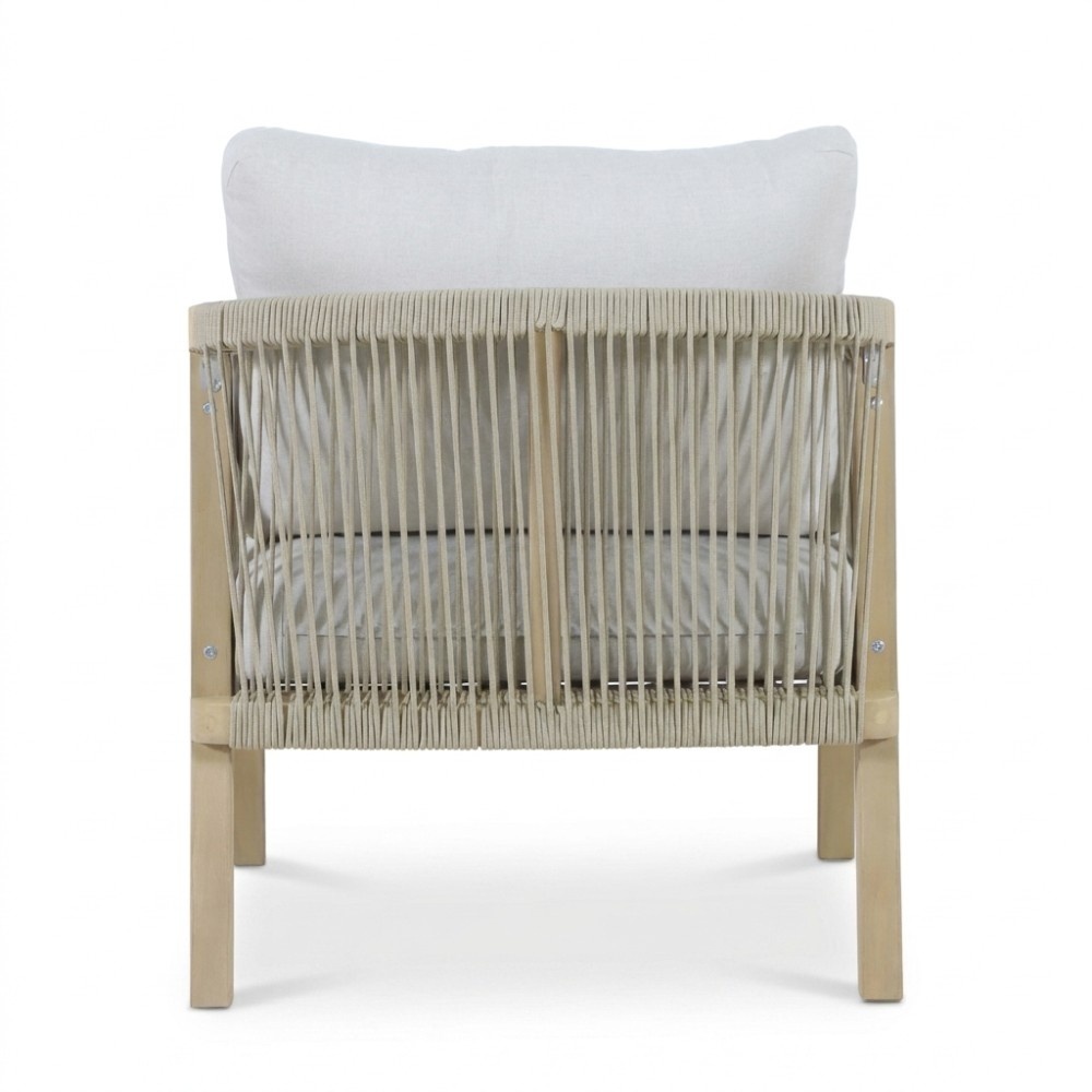 Rivello stoel-bank loungeset 5 personen incl loungetafel | touw + hardhout | zand