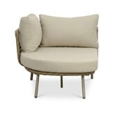 Positano chaise longue balkon loungeset 4 personen incl. tafel | aluminium + touw | beige | 4-delig