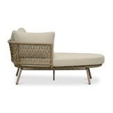 Positano chaise longue balkon loungeset 4 personen incl. tafel | aluminium + touw | beige | 4-delig