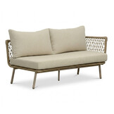 Positano chaise longue balkon loungeset 4 personen incl. tafel | aluminium + touw | beige | 4-delig