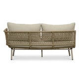Positano chaise longue balkon loungeset 4 personen incl. tafel | aluminium + touw | beige | 4-delig