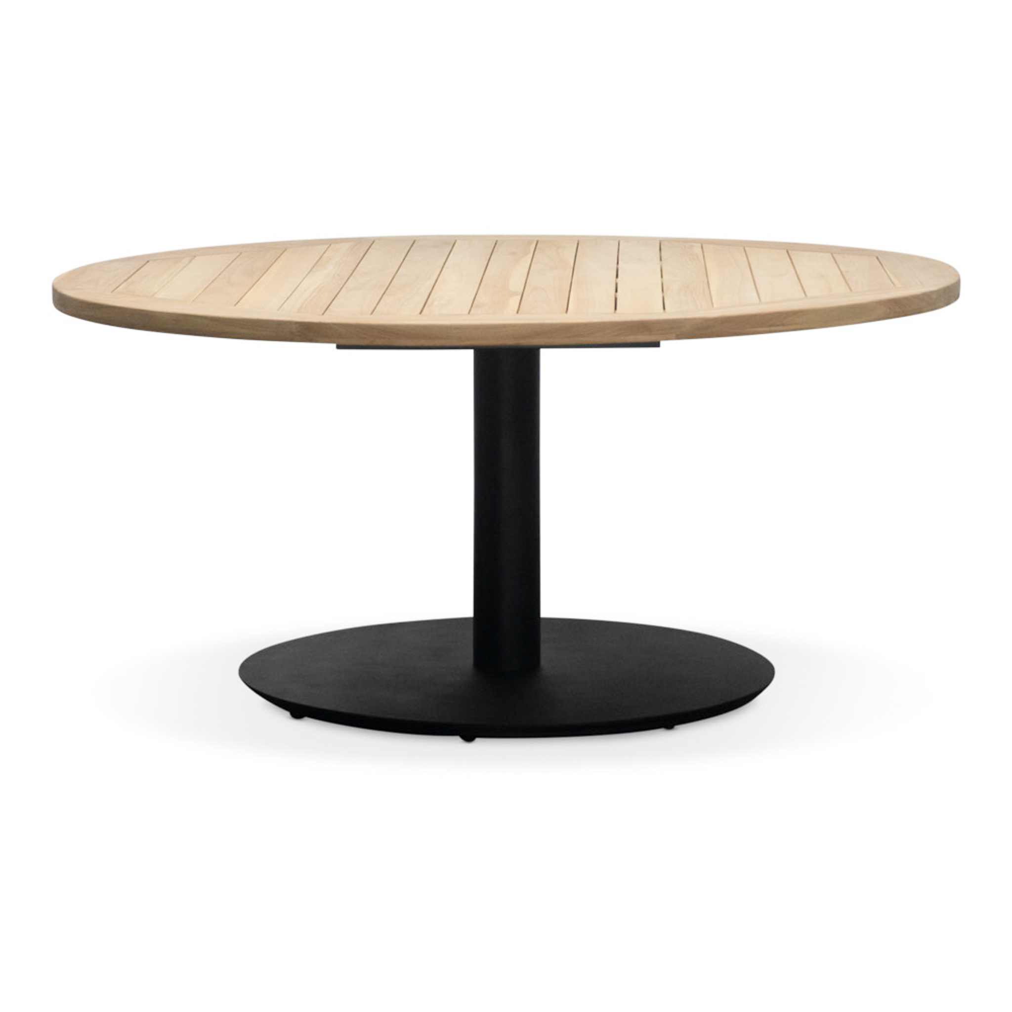 Ventura antraciet/Mara Sahara Dust low dining tuinset | 6 personen | teakhout + touw | 150cm rond