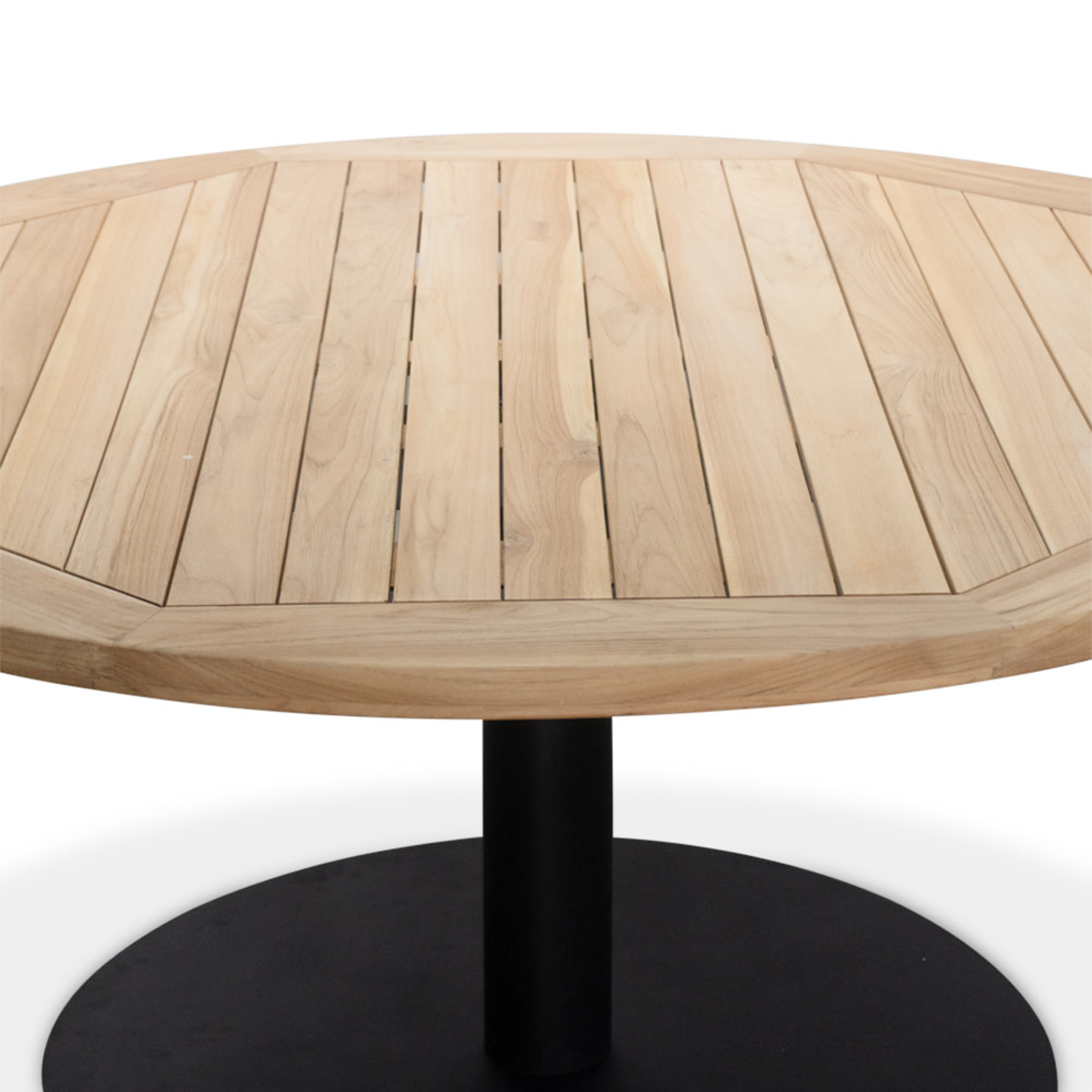Ventura antraciet/Mara Sahara Dust low dining tuinset | 6 personen | teakhout + touw | 150cm rond