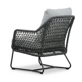 Salora antraciet/Gianna Stone Grey low dining tuinset | 6 personen | teakhout + touw | 150cm
