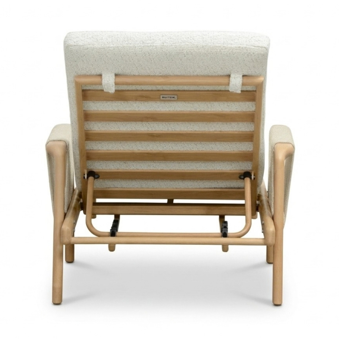 Bellagio ligbed | aluminium + touw | beige | 202cm