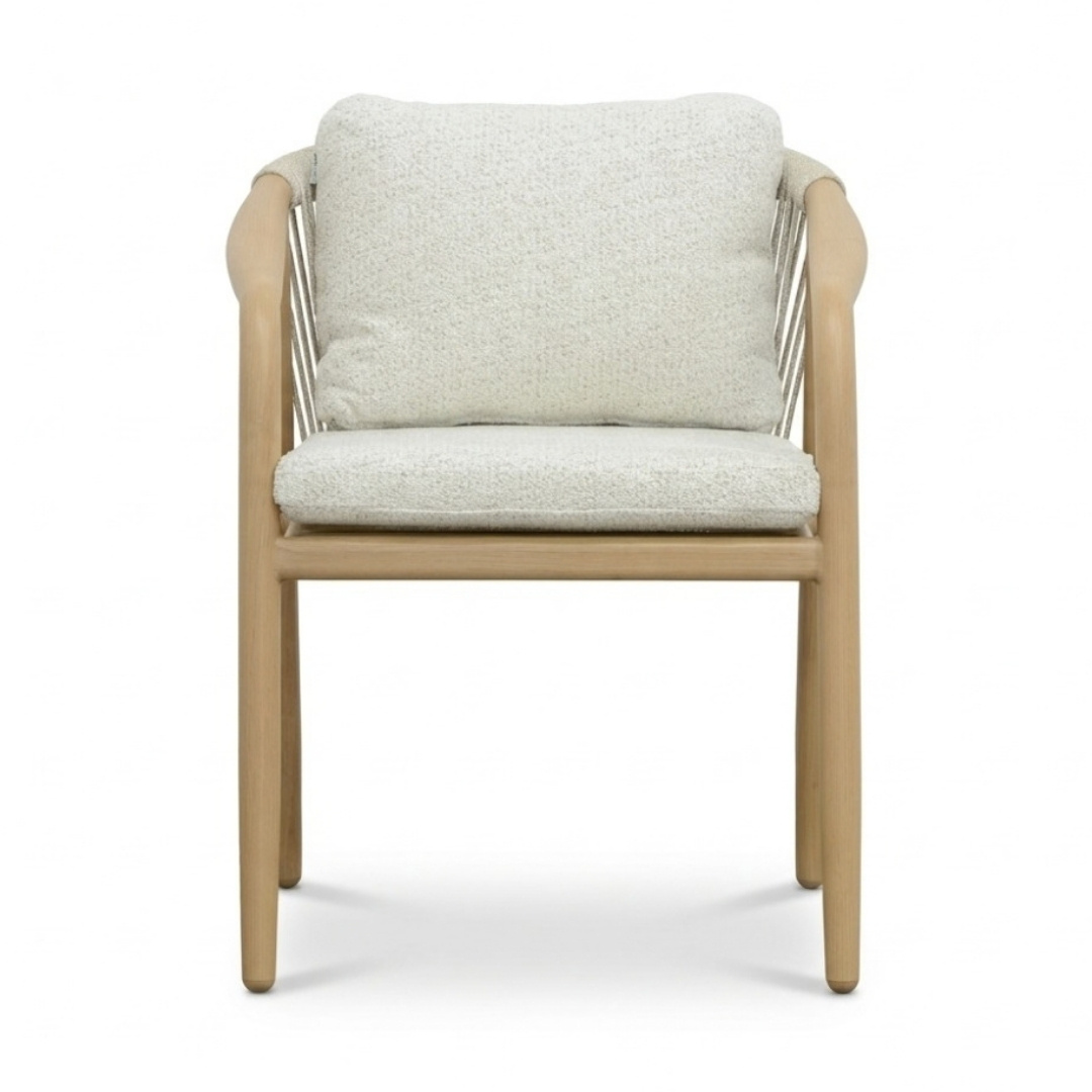 Serenza dining tuinstoel | touw + aluminium | beige