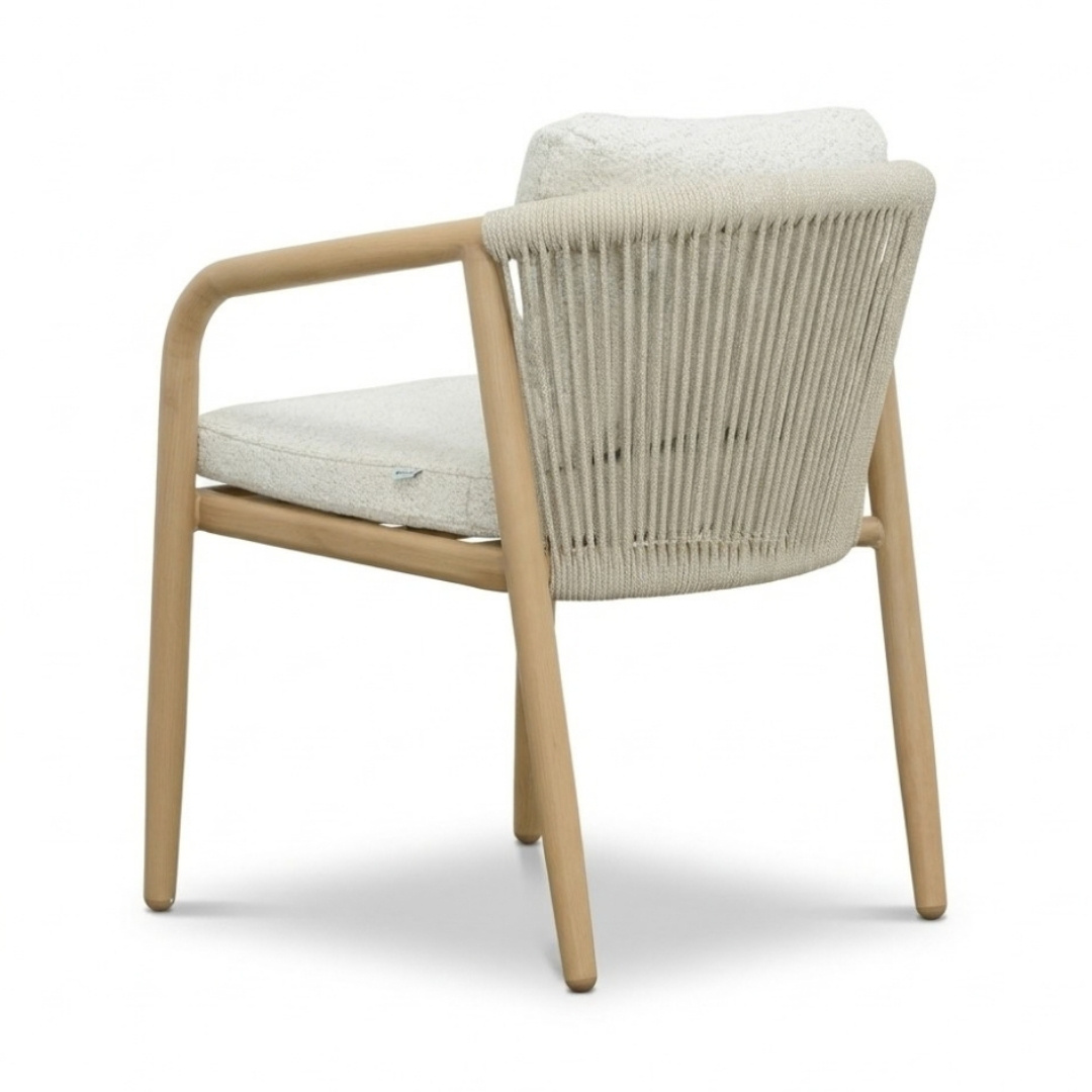 Serenza dining tuinstoel | touw + aluminium | beige
