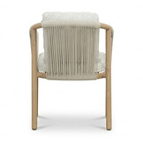 Sora dining tuinstoel | touw + aluminium | beige
