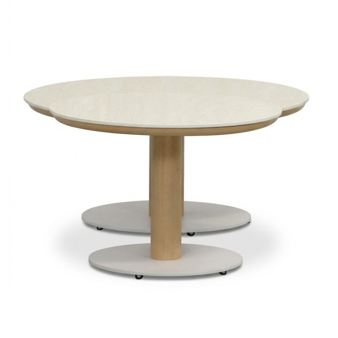 Bellagio koffietafel | sintered stone + aluminium | Marble | 60cm rond