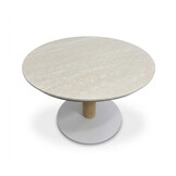 Bellagio koffietafel | sintered stone + aluminium | Marble | 60cm rond