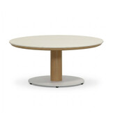 Bellagio koffietafel | sintered stone + aluminium | Marble | 80cm rond