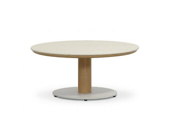 Bellagio koffietafel | sintered stone + aluminium | Marble | 80cm rond