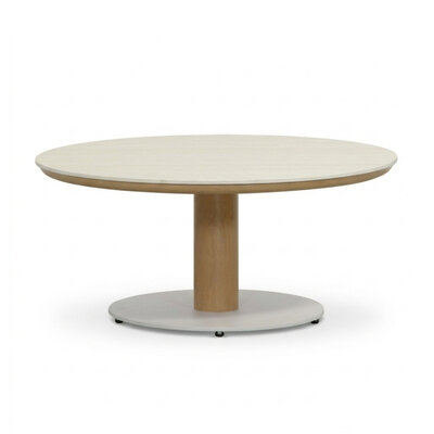 Bellagio koffietafel | sintered stone + aluminium | Marble | 80cm rond