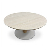 Bellagio koffietafel | sintered stone + aluminium | Marble | 80cm rond