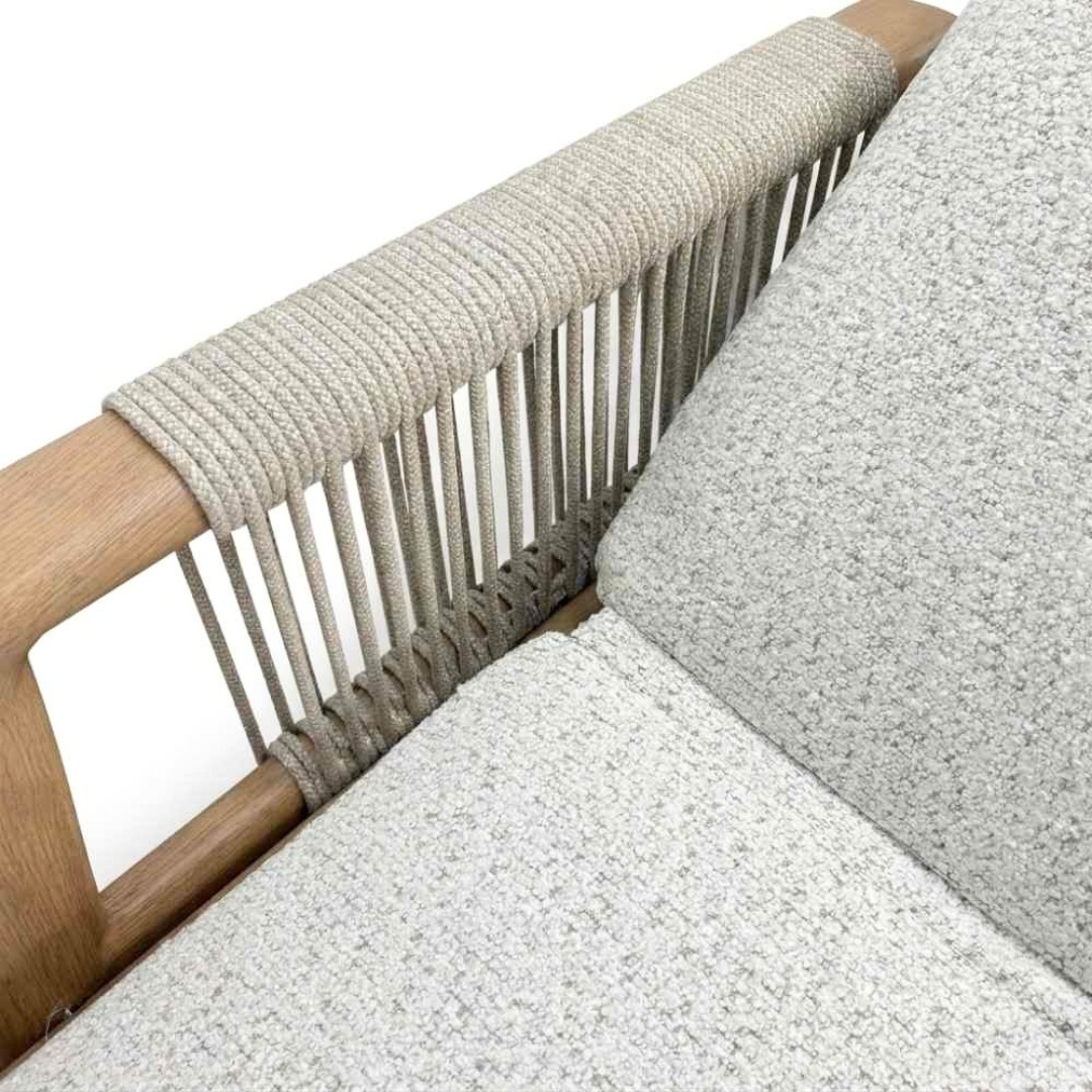 Bellagio ligbed | aluminium + touw | beige | 202cm