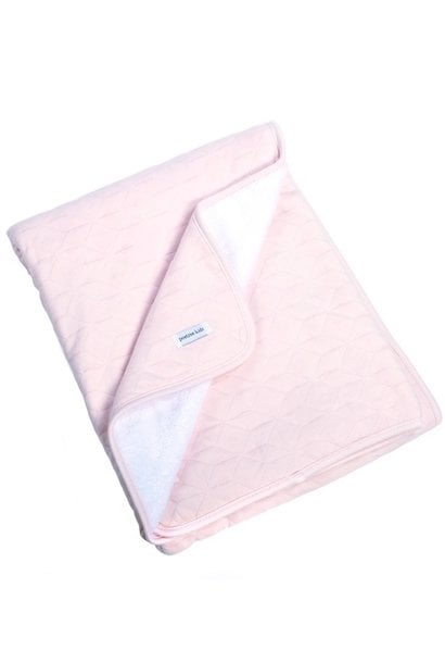 Crib blanket lined Star Soft Pink
