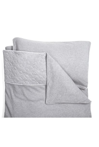 Crib / Playpen Duvet Cover & Pillow case Star Grey Melange