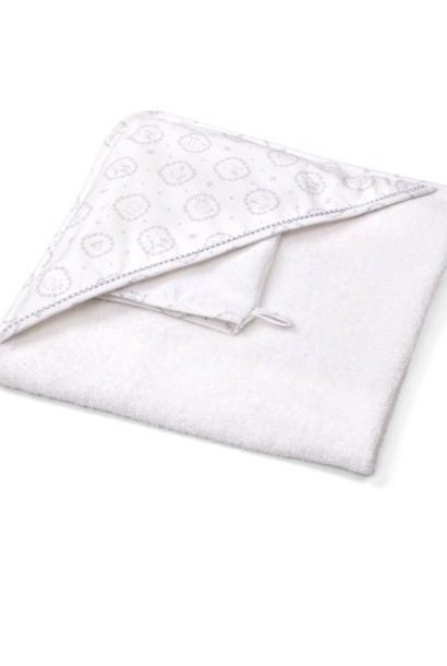 Hooded towel & washcloth Little Forest Grey