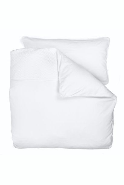 Duvet Cover & Pillow case Chevron White