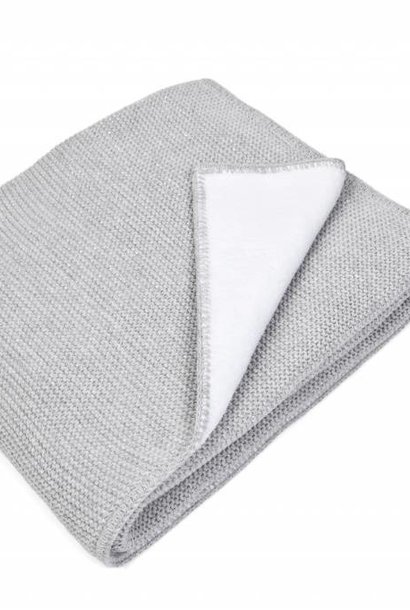 Cot blanket lined Antibes Light grey melange