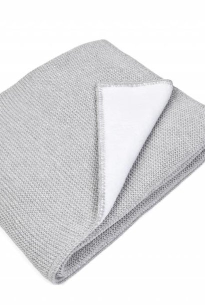 Cot blanket lined Light grey melange