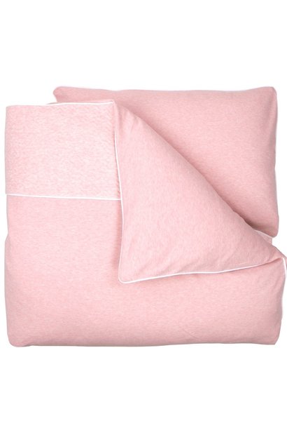 Crib / Playpen Duvet Cover & Pillow case Chevron Pink Melange