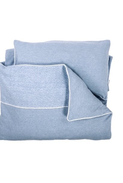 Duvet Cover & Pillow case Chevron Denim Blue