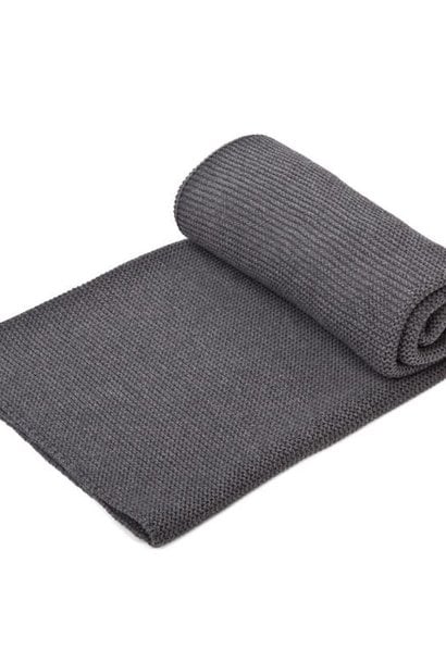 Cotton Cot Blanket Dark grey melange