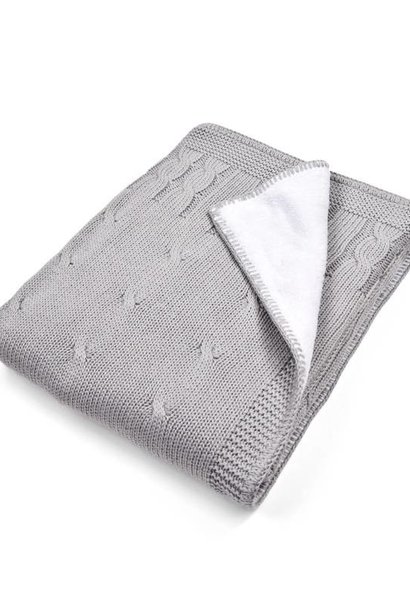 Cot blanket lined Chamonix Grey