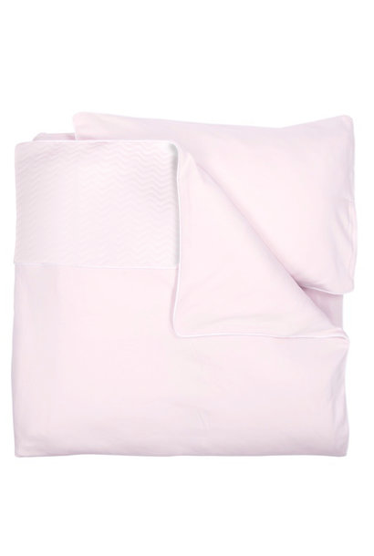 Duvet Cover & Pillow case Chevron Light Pink