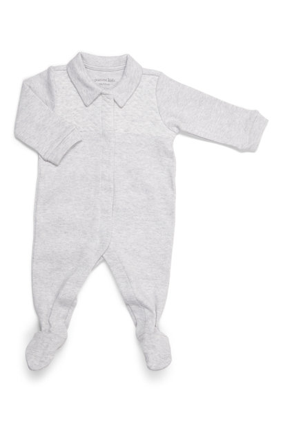 Baby suit Chevron Light Grey Melange
