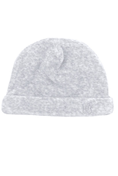 Velvet baby hat grey melange