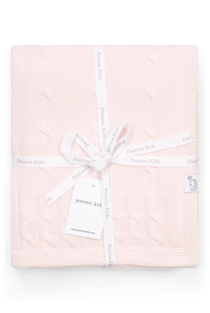 Baby Crib Blanket lined  Chamonix Soft Pink