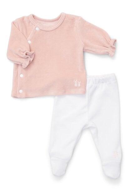 Comfy Velours Baby Set Blush Pink