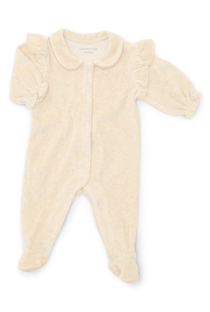 Baby suit velvet Sand with ruffles