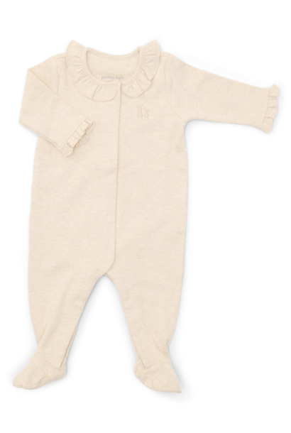 Babysuit Sand with ruffles