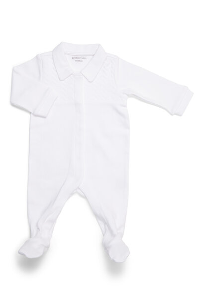 Baby suit Chevron White
