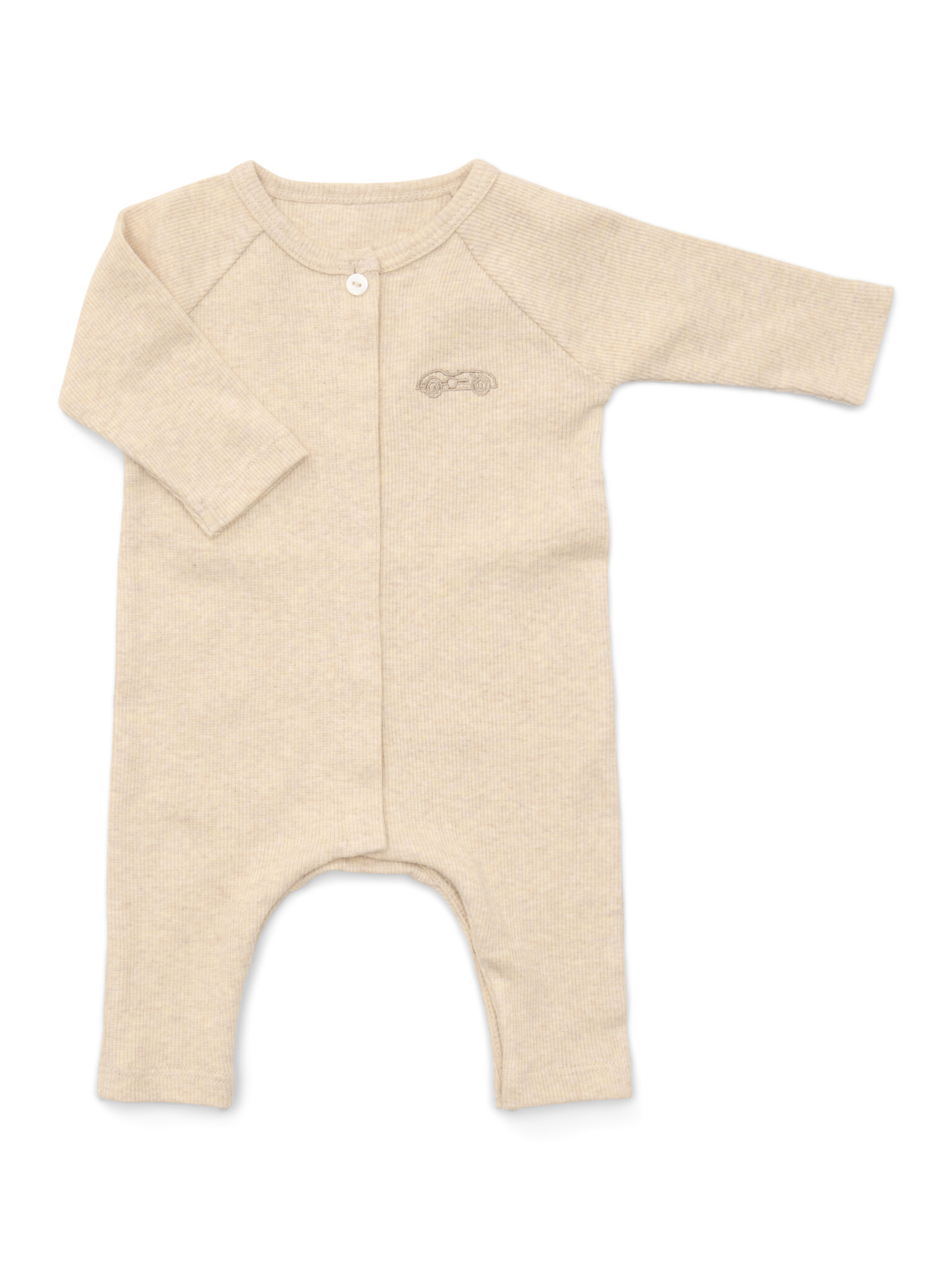 Ollie Baby suit 2x2 rib Sand-1
