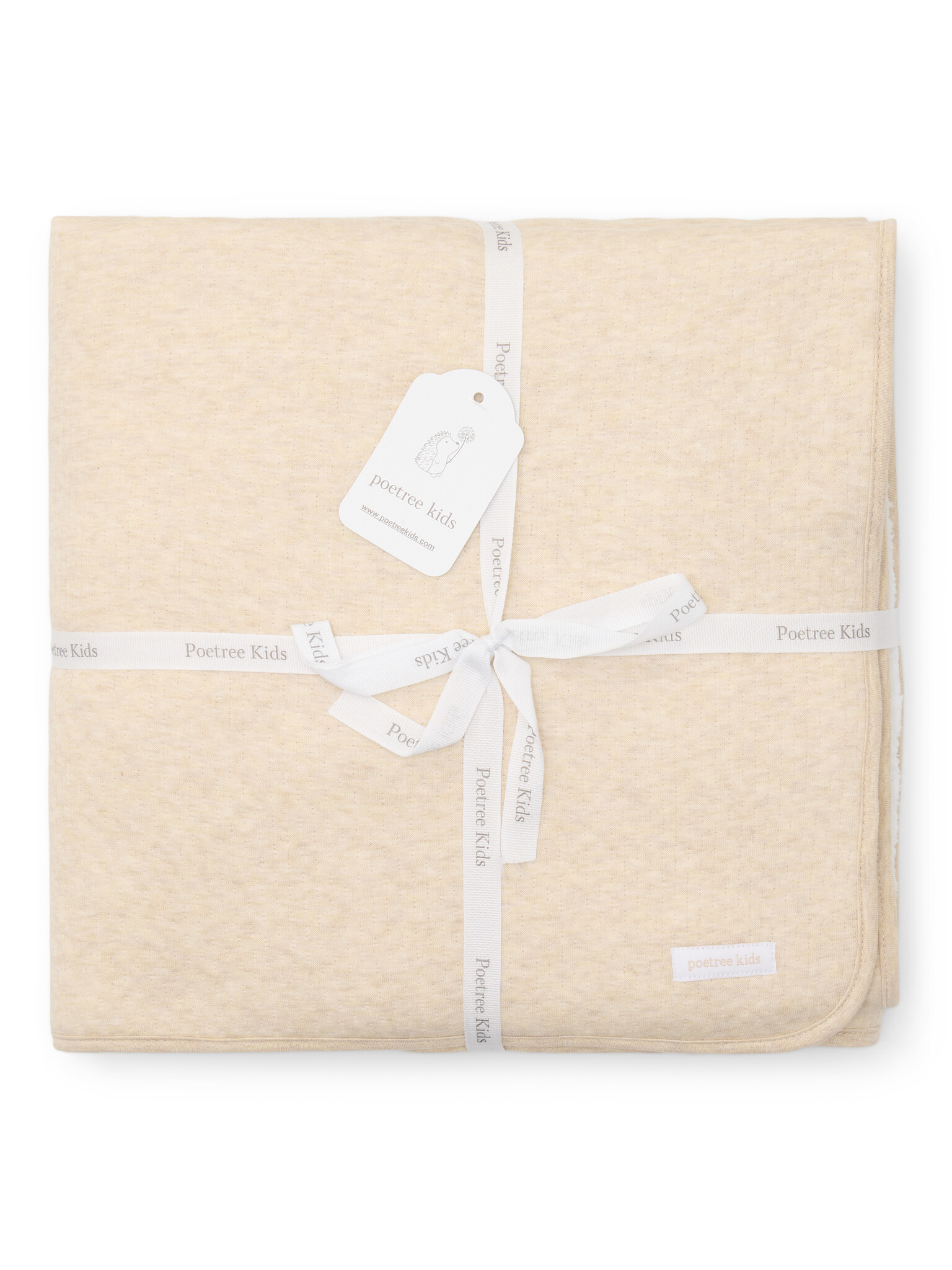 Cot blanket with fleece Étoile Sand-5