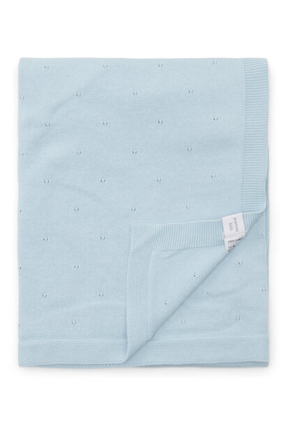 Saint Tropez Cotton Crib blanket Blue