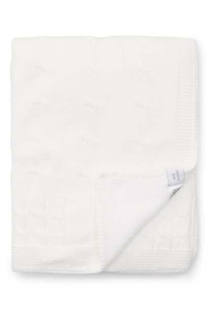 Couverture lit de bébé teddy Chamonix White