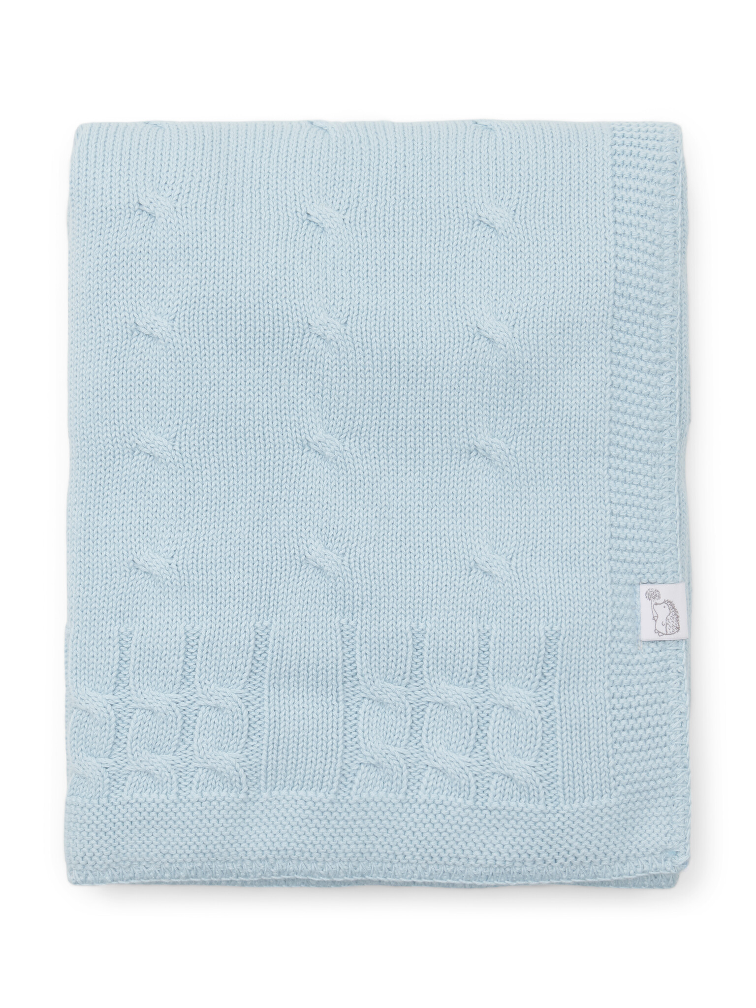Cot blanket lined with teddy 100x135cm Chamonix Light Blue-3